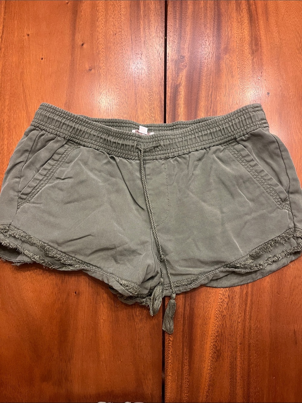 LOFT Olive Green Drawstring Casual Athletic Shorts